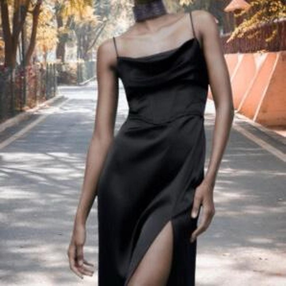 Zara Black Maxi Dress - Picture 3 of 9